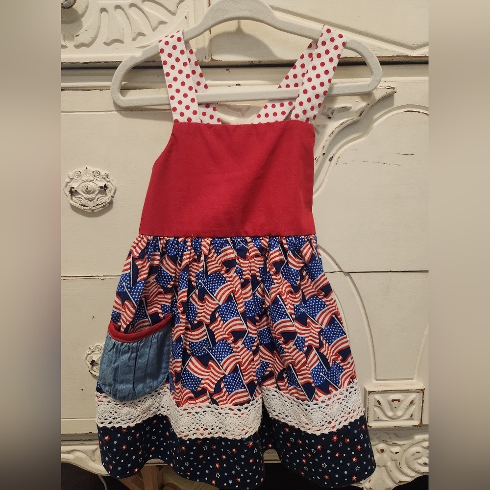 RicRac Ruffles patriotic dress